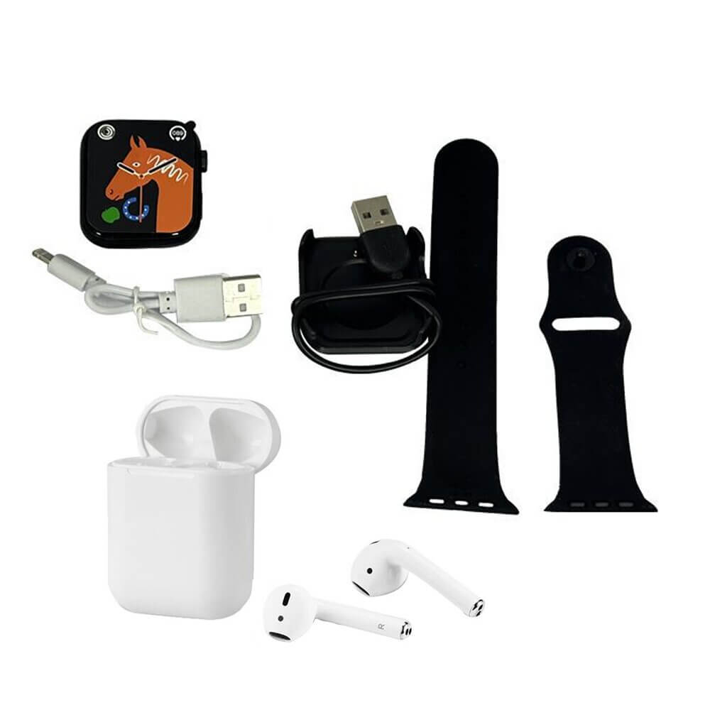 W8 Ultra Combo Smart Watch + TWS Earphones